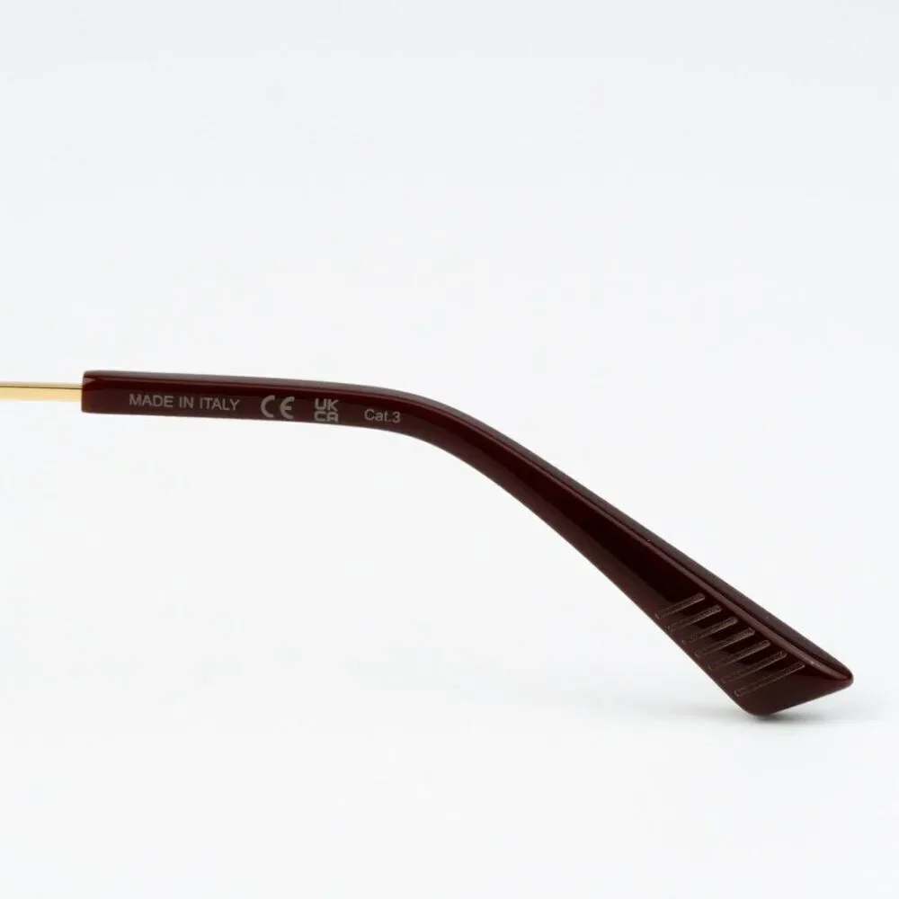 NEW Bottega Veneta BV1301S 003 Gold Brown Split Panthos Unisex Sunglasses